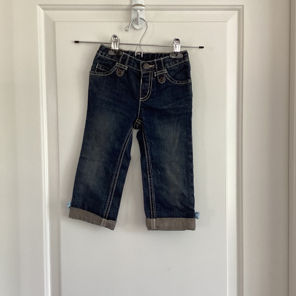 Gymboree girls bow jeans size 18-24 m